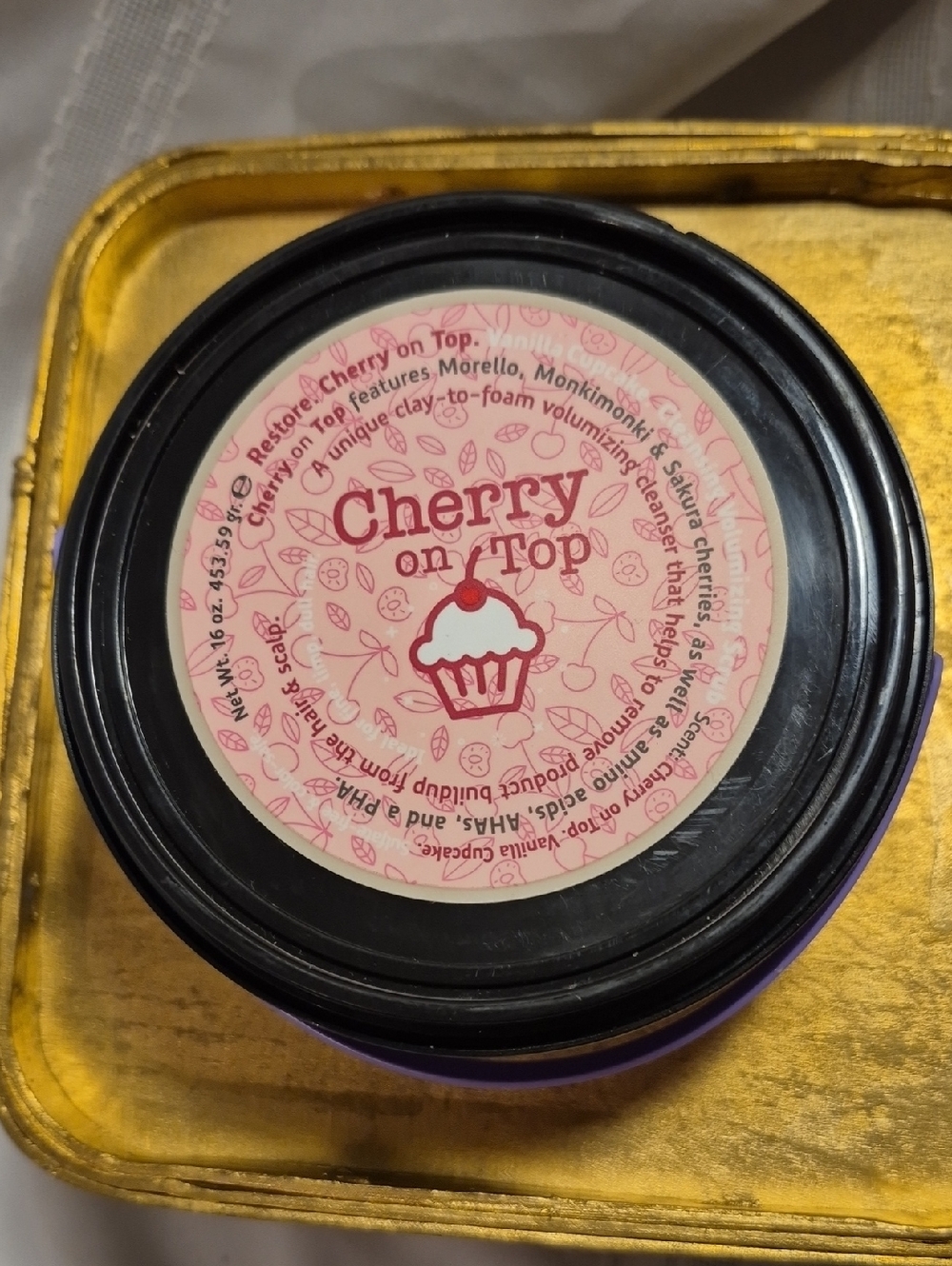 New Sealed  Cherry on Top Volumizing Cleanser For Hair. Vanilla Cupcake